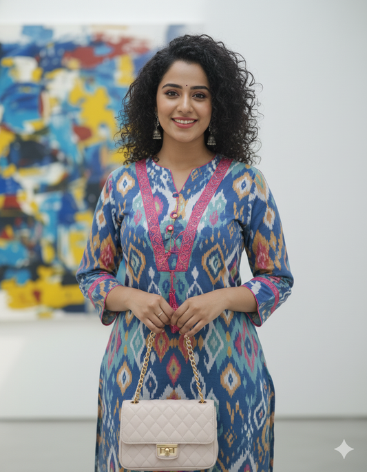 Premium Cotton Printed Designer Kurta Set