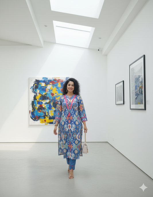 Premium Cotton Printed Designer Kurta Set