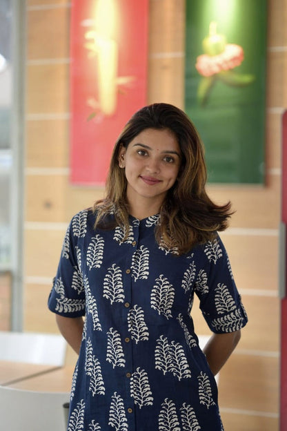 Premium  Casual Elegance In Indigo