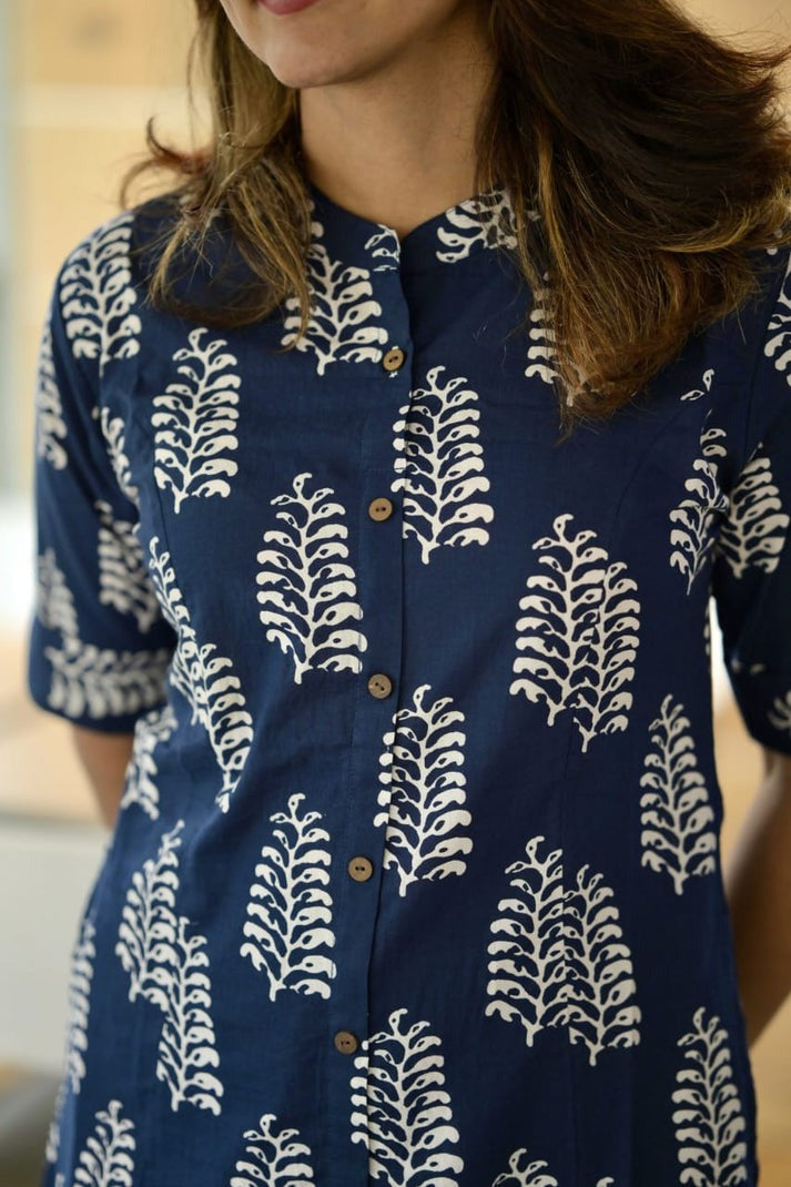 Premium  Casual Elegance In Indigo