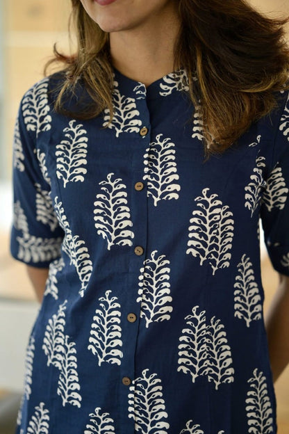 Premium  Casual Elegance In Indigo